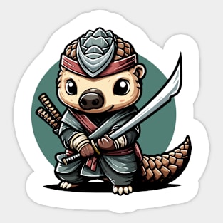 Warrior Pangolin Sticker